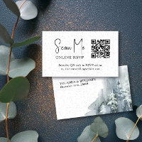Online UAWG QR Code Snow Forest Winter Hochzeit