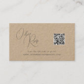 Online UAWG QR Code Website zur Hochzeit an der Kü Visitenkarte (Vorderseite)