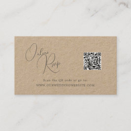 Online UAWG QR Code Website zur Hochzeit an der Kü Visitenkarte