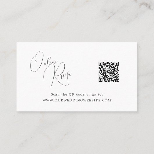 Online UAWG QR Code Website zur Hochzeit an der Kü Visitenkarte (Vorderseite)