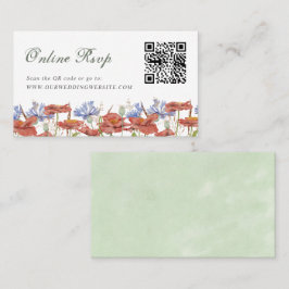 Online UAWG QR Code Wildblume Hochzeitswebsite Visitenkarte