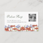 Online UAWG QR Code Wildblume Hochzeitswebsite Visitenkarte (Vorderseite)