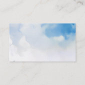 Online UAWG QR Code Wolken Hochzeitswebsite Visitenkarte (Rückseite)