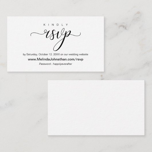 Online-UAWG reagieren, Hochzeit Begleitkarte (Vorne/Hinten)