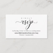 Online-UAWG reagieren, Hochzeit Begleitkarte (Vorderseite)