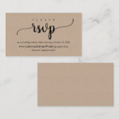 Online-UAWG-Website, Schwarz-Script, Braun Kraft Begleitkarte (Vorne/Hinten)