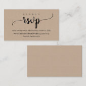 Online-UAWG-Website, Schwarz-Script, Braun Kraft Begleitkarte (Vorne/Hinten)