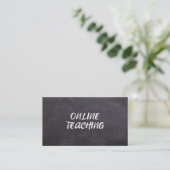 Online-Unterricht Virtual Teacher Tutor Bildung Visitenkarte (Stehend Vorderseite)