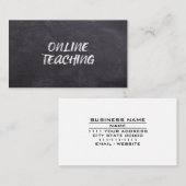Online-Unterricht Virtual Teacher Tutor Bildung Visitenkarte (Vorne/Hinten)