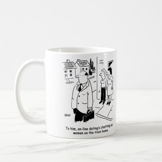 Online-Verabredet Cartoon Kaffeetasse (Links)