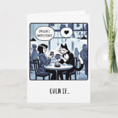 Online Verabredet Humoraler Zitat Funny Valentinst Karte (Vorderseite)