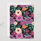 Online-Video-Chat Floral Phone Sims Babydusche Einladung (Rückseite)