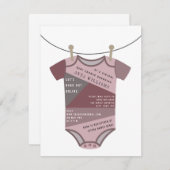 Online Virtual Baby Dusche per Mail Pflaumengehäus Einladung (Vorne/Hinten)