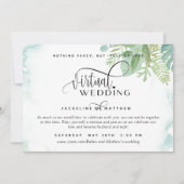 Online Virtual Wedding Elegante Weinkultur Save The Date (Vorderseite)