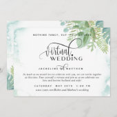 Online Virtual Wedding Elegante Weinkultur Save The Date (Vorne/Hinten)