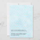 Online Virtual Wedding in Blue and Yellow Sea Einladung (Rückseite)