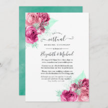 Online Virtual Wedding in Pink und Mint Floral