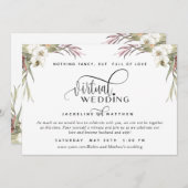 Online Virtual Wedding Tropical Palm Blätter flora Save The Date (Vorne/Hinten)