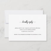 Online-Website für Schwarz-Weiß-Kalligrafie RSVP Karte (Vorderseite)