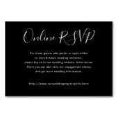 Online Website UAWG Wedding Enclosure Card Black Tischnummer (Vorderseite)