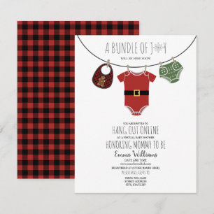 Online Weihnachts-Babydusche Einladung