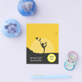 Online yoga business leaflet discount offer flyer (Einzeln)