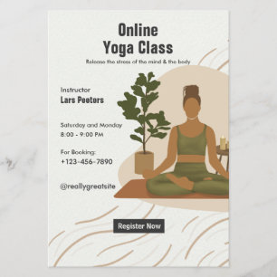 Online-Yogakurse Flyer