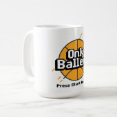 Only Ballers: Press Start to Join Coffee Mug (Pixe Kaffeetasse (Vorderseite Links)