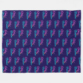 Only Believe Christian Quote on Dark Blue Fleecedecke (Vorderseite (Horizontal))