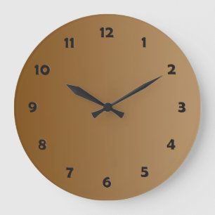 ONLY COLOR gradients - brown + clock face Große Wanduhr