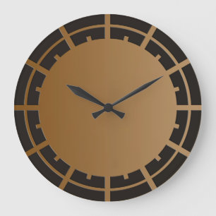ONLY COLOR gradients brown - ring clock face black Große Wanduhr