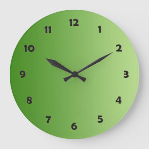 ONLY COLOR gradients - green + clock face Große Wanduhr