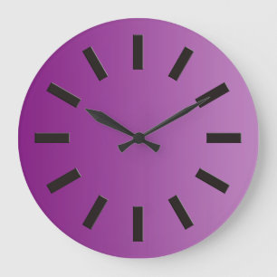 ONLY COLOR gradients - magenta + clock face I Große Wanduhr