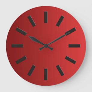 ONLY COLOR gradients - red love + clock face I Große Wanduhr