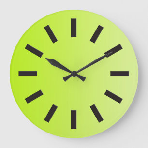 ONLY COLOR gradients - spring green + clock face I Große Wanduhr