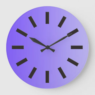 ONLY COLOR gradients - violet + clock face I Große Wanduhr