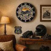 Only Cool Grandpas Ride Motorcycles Große Wanduhr