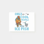 Only Cool People Ice Fish Funny Fishing Post-it Klebezettel (Vorderseite)