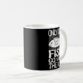 Only Dead Fish Go With Flow Motivational Quote Kaffeetasse (VorderseiteRechts)