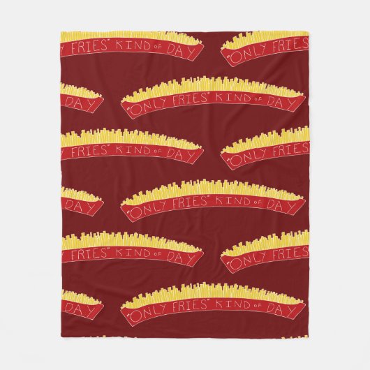 Only Fries Kind of Day 🍟 Fleecedecke (Vorderseite)