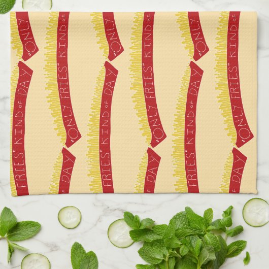 Only Fries Kind of Day 🍟 Geschirrtuch (Gefaltet)