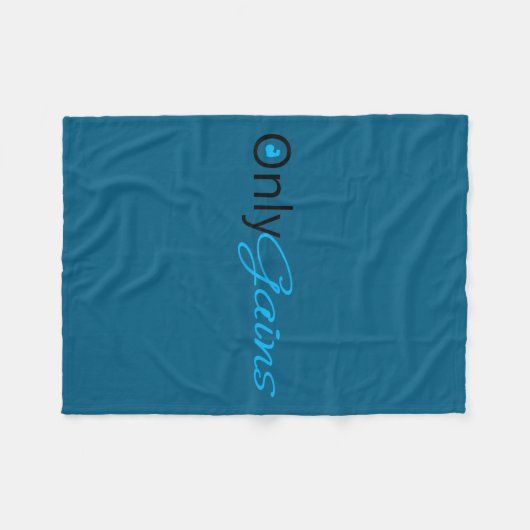 Only Gains _ Funny Gym Motivation Fleecedecke (Vorderseite (Horizontal))