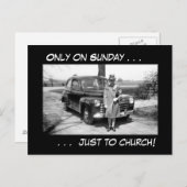 Only on Sunday. . Postkarte (Vorne/Hinten)