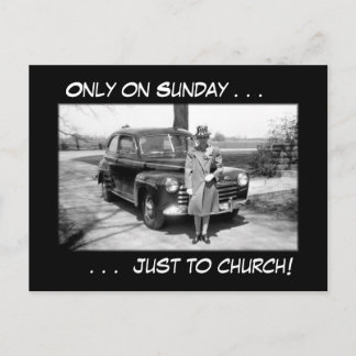 Only on Sunday. . Postkarte