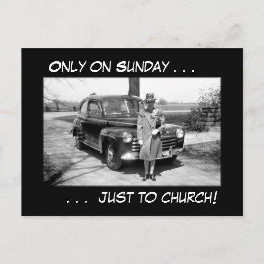 Only on Sunday. . Postkarte (Vorderseite)