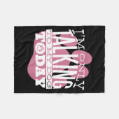 Only Talking To My Dog Today Funny Dog Lover Quote Fleecedecke (Vorderseite (Horizontal))