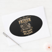 Only The Best Father Ride Motorcycles, Have Beards Ovaler Aufkleber (Umschlag)