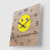 Only with you quadratische wanduhr (Winkel)