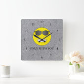 Only with you quadratische wanduhr (Zuhause)