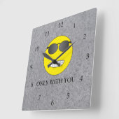 Only with you quadratische wanduhr (Winkel)